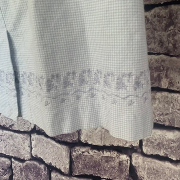 Blue & White Sleeveless Dress Size 6 - Picture 8 of 9